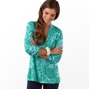 Lilly Pulitzer Toucan Tango Long Sleeves Top Medium